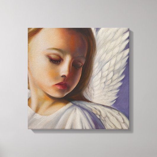 Mooie Kleine Engel Kind Canvas Afdruk (Voorkant)