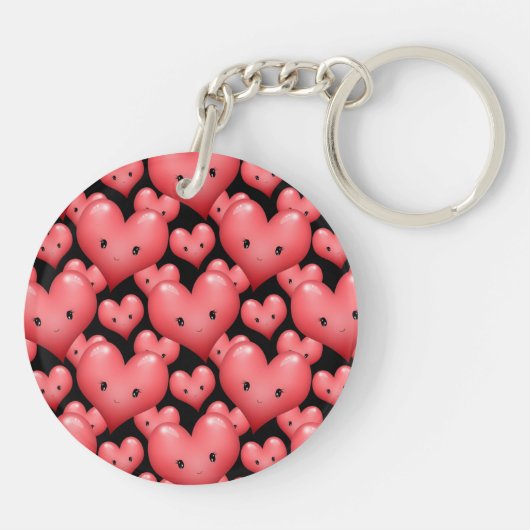 Mooie Kleine Hartjes Sleutelhanger (Achterkant)