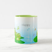 Mooie kleine kikkers tweekleurige koffiemok (Center)