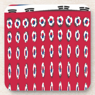 Mooie kleine Koreaanse vlag ontwerp een rode basis Onderzetter