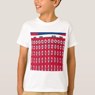 Mooie kleine Koreaanse vlag ontwerp een rode basis T-shirt