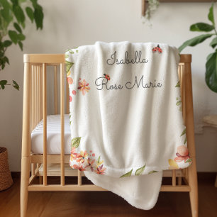 Mooie kleine lieveheersbeestje   Monogram Sherpa d Deken