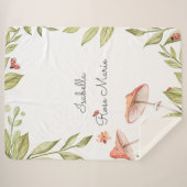 Mooie kleine lieveheersbeestje | Monogram Sherpa d Deken (Voorkant (horizontaal))