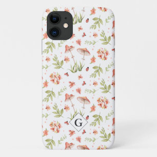 Mooie kleine lieveheersbeestjes bloemig   Monogram Case-Mate iPhone Case