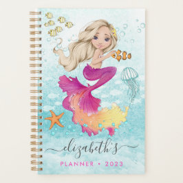 Mooie kleine Mermaid Spiral fotoplanner Planner