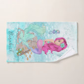 Mooie kleine Mermaids-Waterverf Bad Handdoek (Handdoek)