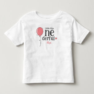Mooie Kleine Miss Onederful Eerste Verjaardag Ball Kinder Shirts