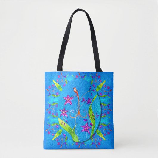 Mooie Kleine Orchideeën Vogel Tote Bag (Voorkant)