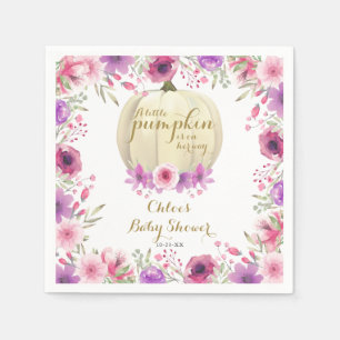Mooie Kleine Pompoen Bloem Baby Shower Servet