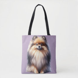 MOOIE KLEINE RODE POMERAANSE PUPPY HOND TOTE BAG