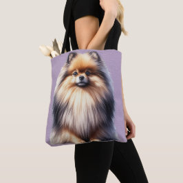 MOOIE KLEINE RODE POMERAANSE PUPPY HOND TOTE BAG