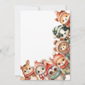 Mooie Kleine Schattige Winter Baby Shower Uitnodig Kaart (Achterkant)