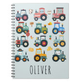 Mooie Kleine Tractor op een Boerderij Notitieboek (Voorkant)