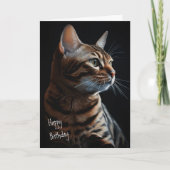 Mooie kleine verkutte keuterkat, gelukkige verjaar kaart (Voorkant)