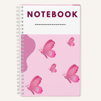 Mooie kleine vlinderpatroonontwerp notitieboek