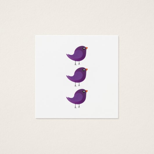 Mooie kleine vogel vierkante visitekaartjes (Voorkant)