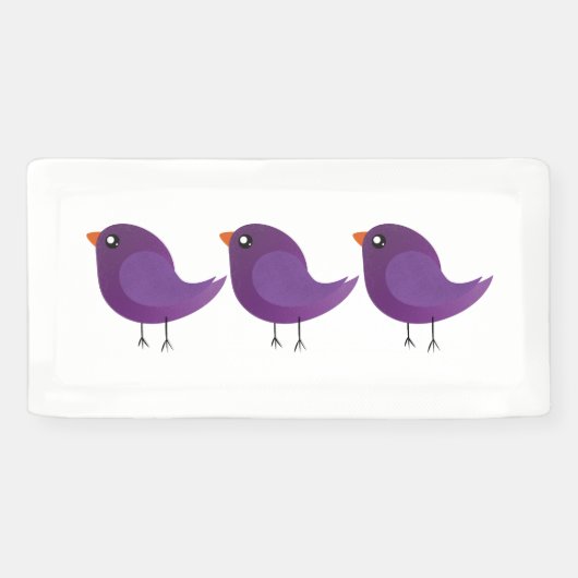 Mooie kleine vogeltje spandoek (Horizontaal)