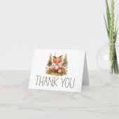 Mooie Kleine Vos Baby Shower Bedankkaart (Voorkant)