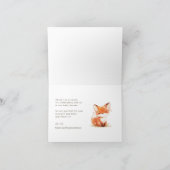 Mooie Kleine Vos Baby Shower Bedankkaart (Binnen)