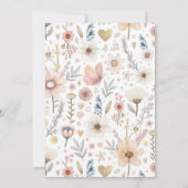 Mooie Kleine Wilde Bloem Baby Shower Kaart (Achterkant)