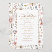 Mooie Kleine Wilde Bloem Baby Shower Kaart (Voorkant / Achterkant)