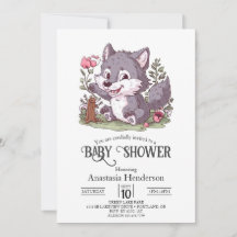 Mooie kleine wolf Baby shower