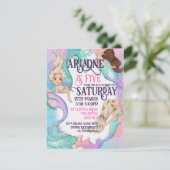 Mooie Kleine Zeemeerminnen Uitnodigingen (Staand voorkant)