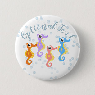 Mooie Kleine Zeepaardjes Ronde Button 5,7 Cm