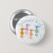 Mooie Kleine Zeepaardjes Ronde Button 5,7 Cm (Voorkant /achterkant)