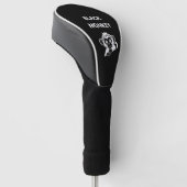 Mooie Kleine Zwarte Aap Golfheadcover (Schuin)