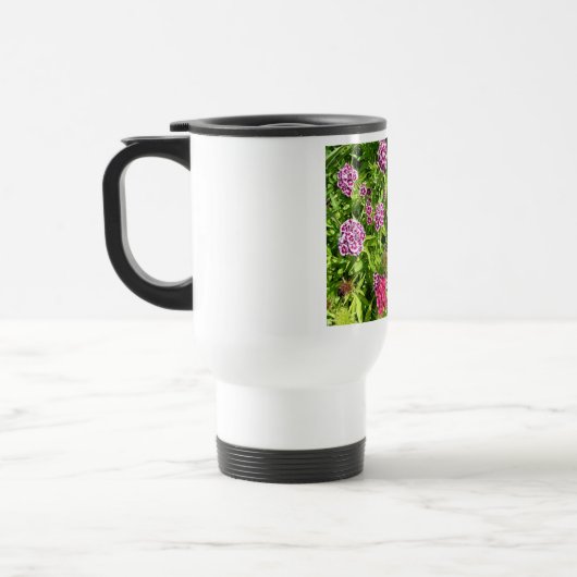 Mooie kleur bloemen reisbeker (Links)