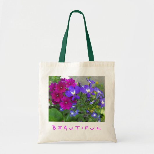 Mooie kleur bloemen tote bag (Voorkant)