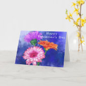 Mooie kleur Gerberas Valentijnsdag Kaart (Gele Bloem)