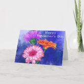 Mooie kleur Gerberas Valentijnsdag Kaart (Voorkant)