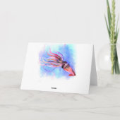 Mooie kleur inktvis verjaardag Kaart (Achterkant)