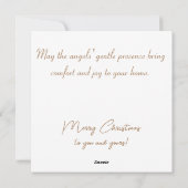 Mooie kleur kunst Kerst engel Feestdagenkaart (Achterkant)