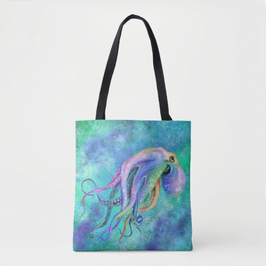 Mooie kleur Octopus Canvas tas (Voorkant)