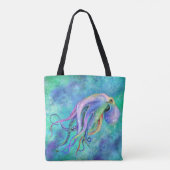 Mooie kleur Octopus Canvas tas (Achterkant)