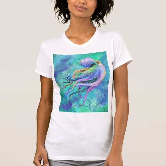 Mooie kleur octopus T-shirt (Voorkant)