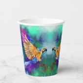 Mooie kleur papegaai papier bekers (Voorkant)