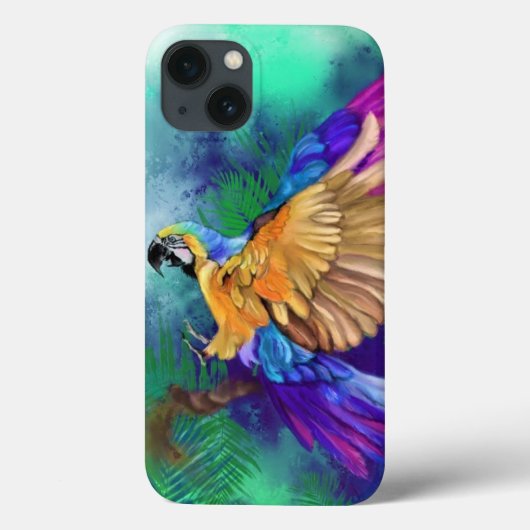 Mooie kleur Parrot iPhone Case (Achterkant)