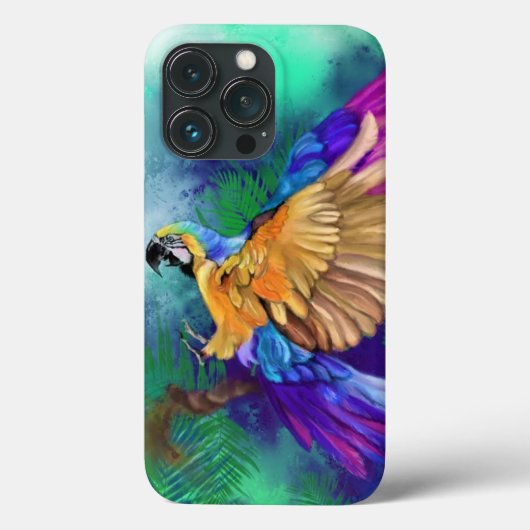 Mooie kleur Parrot iPhone Case (Achterkant)