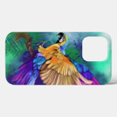 Mooie kleur Parrot iPhone Case (Achterkant (horizontaal))