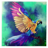 Mooie kleur Parrot keramische Tegel Tegeltje (Voorkant)