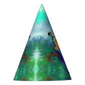 Mooie kleur Parrot Paper Party Pet Feesthoedjes (Voorkant)
