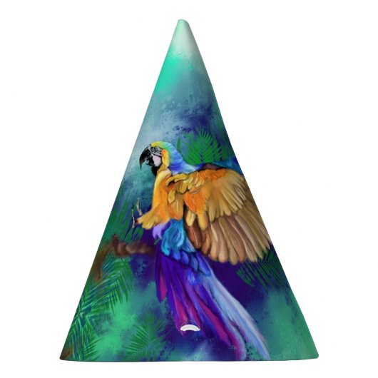 Mooie kleur Parrot Paper Party Pet Feesthoedjes (Rechts)