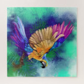 Mooie kleur Parrot Waterverf Puzzel (Horizontaal)