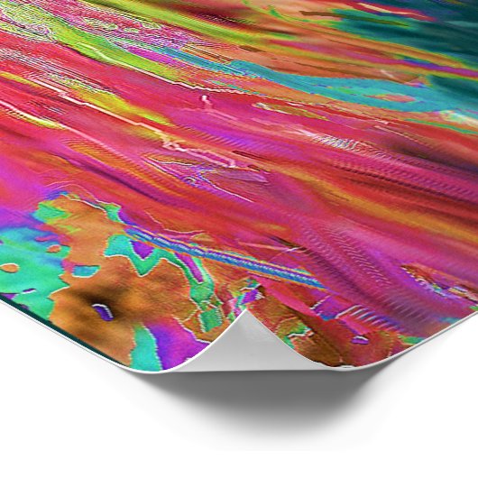 Mooie kleur van de Pony van de Rainbow Highland Poster (Hoek)