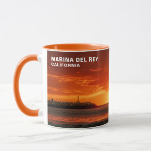 Mooie kleuren bij zonsondergang - Marina Del Rey, Mok