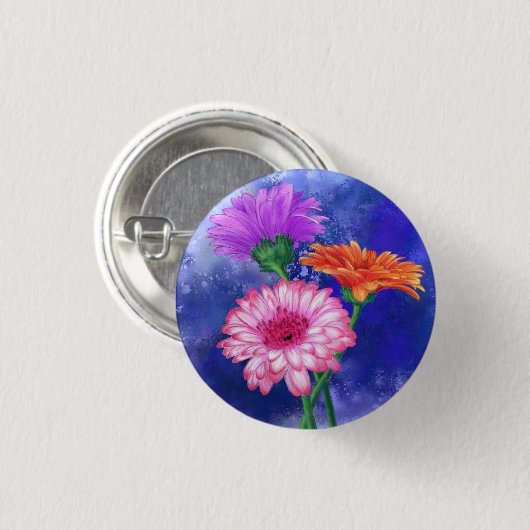 Mooie kleuren Gerberas Button Spring Flowers (Voorkant /achterkant)